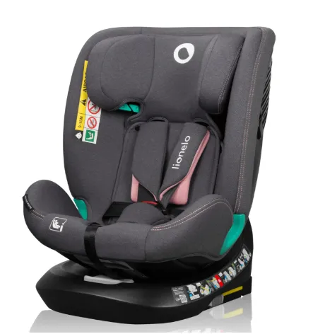 Scaun auto 40-150 cm (i-Size) Isofix Lionelo Bastiaan One Pink Rose, rotativ 360 Scaun auto 40-150 cm (i-Size) Isofix Lionelo Bastiaan One Pink Rose, rotativ 360