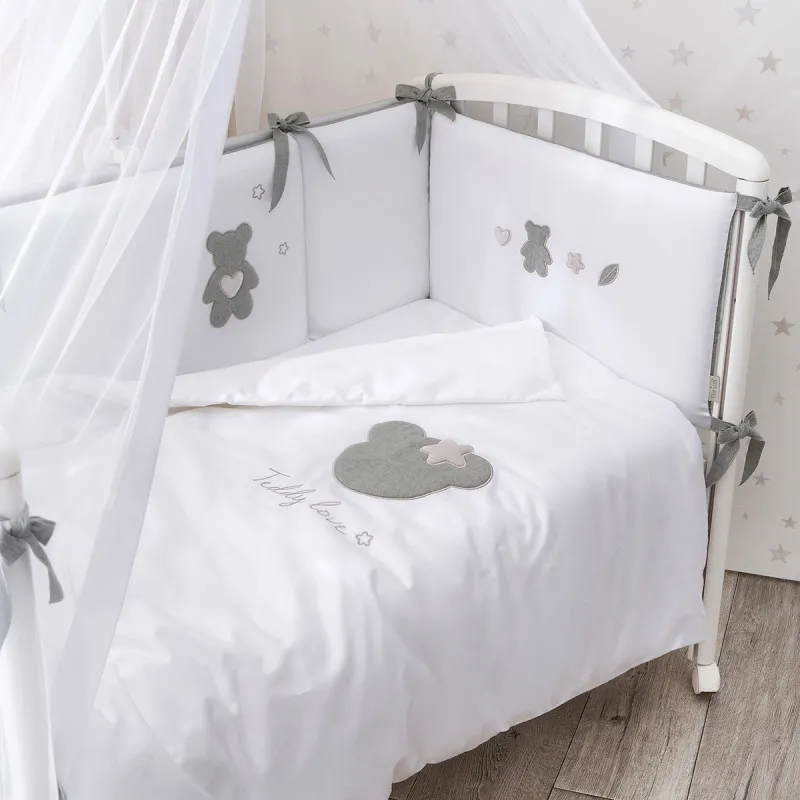 Lenjerie de pat pentru copii Perina Teddy Love (TL6-01.13) Gri-oliva Lenjerie de pat pentru copii Perina Teddy Love (TL6-01.13) Gri-oliva