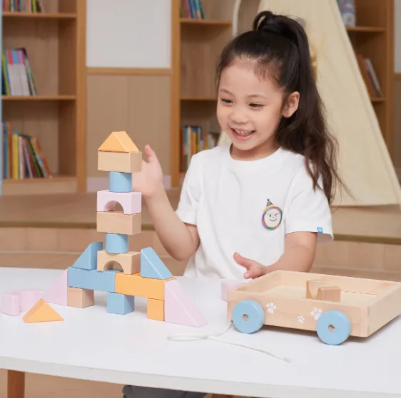 Jucărie de tras, cu șiret și set de construcție, 20 elem. Jucărie de tras, cu șiret și set de construcție, 20 elem.