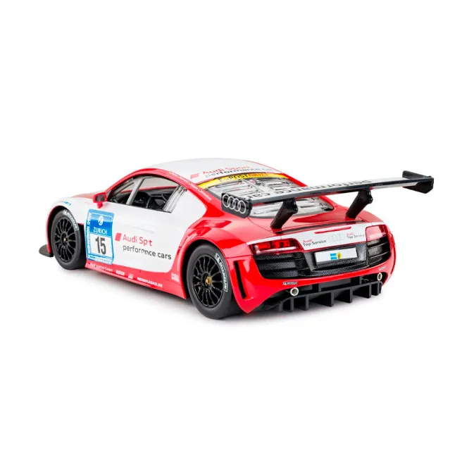 RS Masina cu telecomanda RASTAR 1:14 Audi R8 LMS Performance (cu volan, baterii), alba/rosie, cod 51232 RS Masina cu telecomanda RASTAR 1:14 Audi R8 LMS Performance (cu volan, baterii), alba/rosie, cod 51232