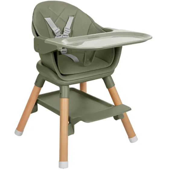 Scaun de masa 6 in 1 KikkaBoo Woody Army Green Scaun de masa 6 in 1 KikkaBoo Woody Army Green