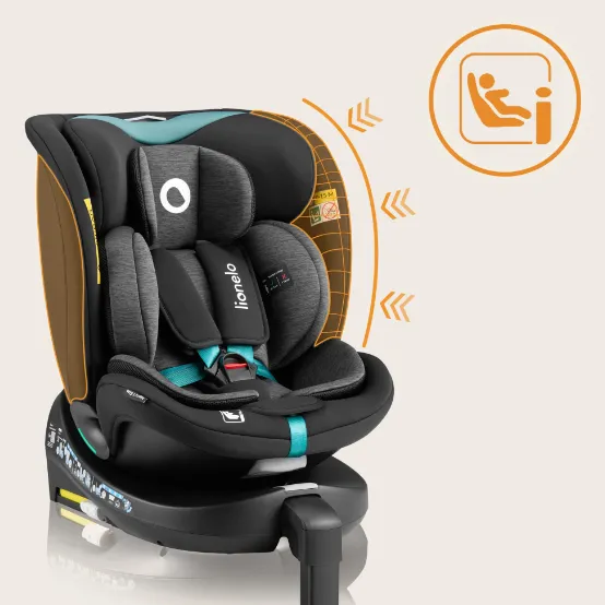 Scaun auto 40-150 cm (i-Size) Isofix Lionelo Navy Black Turquoise, rotativ 360 Scaun auto 40-150 cm (i-Size) Isofix Lionelo Navy Black Turquoise, rotativ 360