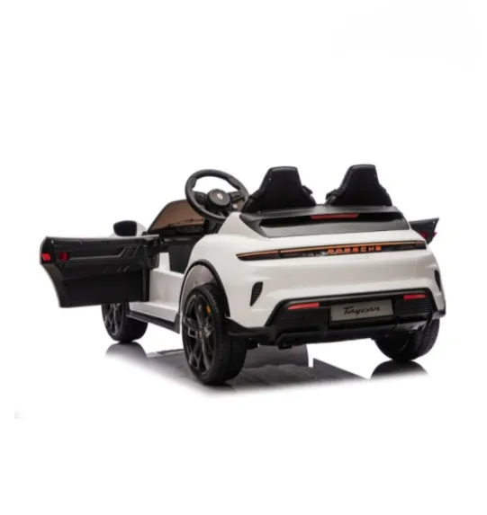 Mașină electrică GB Porsche Taycan Turbo S 24V5AH x 1.45W x 2, alb, cod 1582D Mașină electrică GB Porsche Taycan Turbo S 24V5AH x 1.45W x 2, alb, cod 1582D
