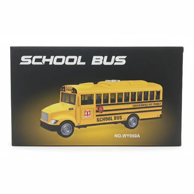 Autobuz școlar 1:16 (cu lumini și sunet), cod 1754D Autobuz școlar 1:16 (cu lumini și sunet), cod 1754D
