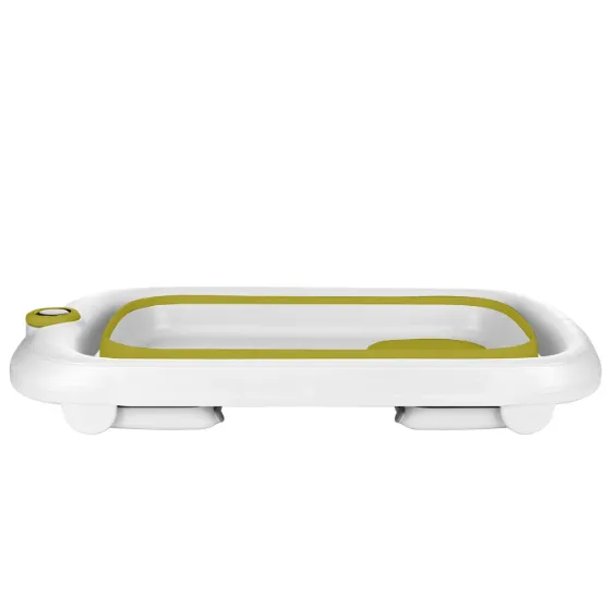 Cadita pliabila cu termometru Kikkaboo Rio Yellow, 83 cm Cadita pliabila cu termometru Kikkaboo Rio Yellow, 83 cm