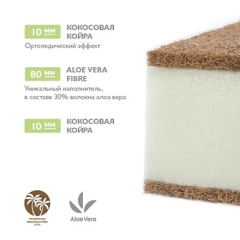 Saltea pentru copii Aloe Vera Soft 120х60х11cm