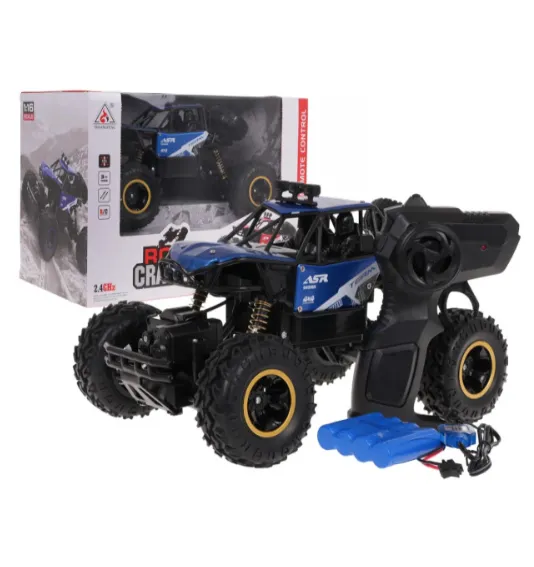Mașină Rock Crawler 1:16 cu telecomanda, metalică, albastră, cod 2428D Mașină Rock Crawler 1:16 cu telecomanda, metalică, albastră, cod 2428D