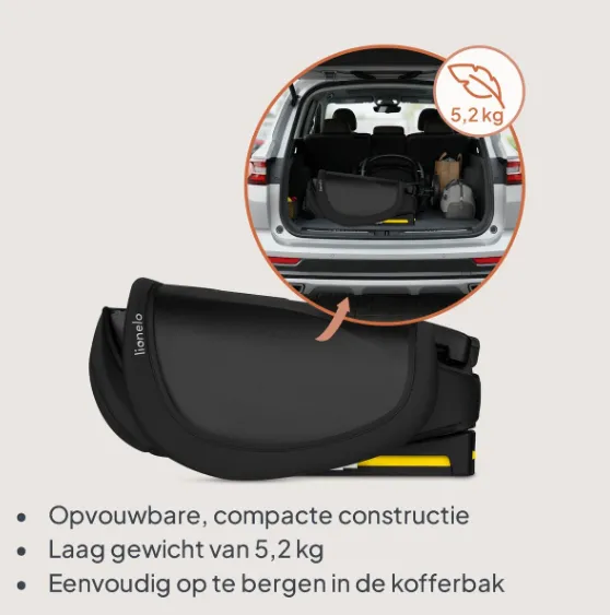 Scaun auto 100-150 cm (i-Size) Isofix Lionelo Orin Black Carbon Scaun auto 100-150 cm (i-Size) Isofix Lionelo Orin Black Carbon