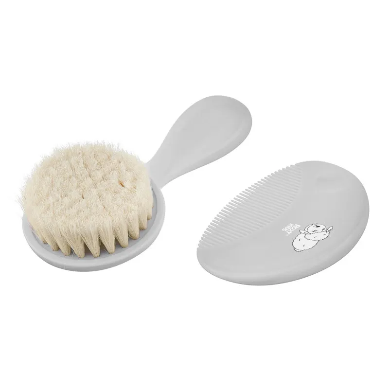 Pieptene-perie moale Roxy Kids din lână de oaie, Gri (RBH-003-Gr) Pieptene-perie moale Roxy Kids din lână de oaie, Gri (RBH-003-Gr)