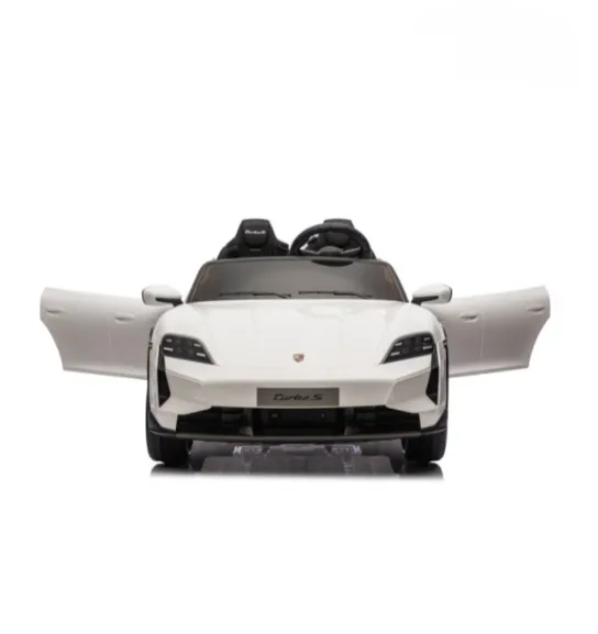 Mașină electrică GB Porsche Taycan Turbo S 24V5AH x 1.45W x 2, alb, cod 1582D Mașină electrică GB Porsche Taycan Turbo S 24V5AH x 1.45W x 2, alb, cod 1582D