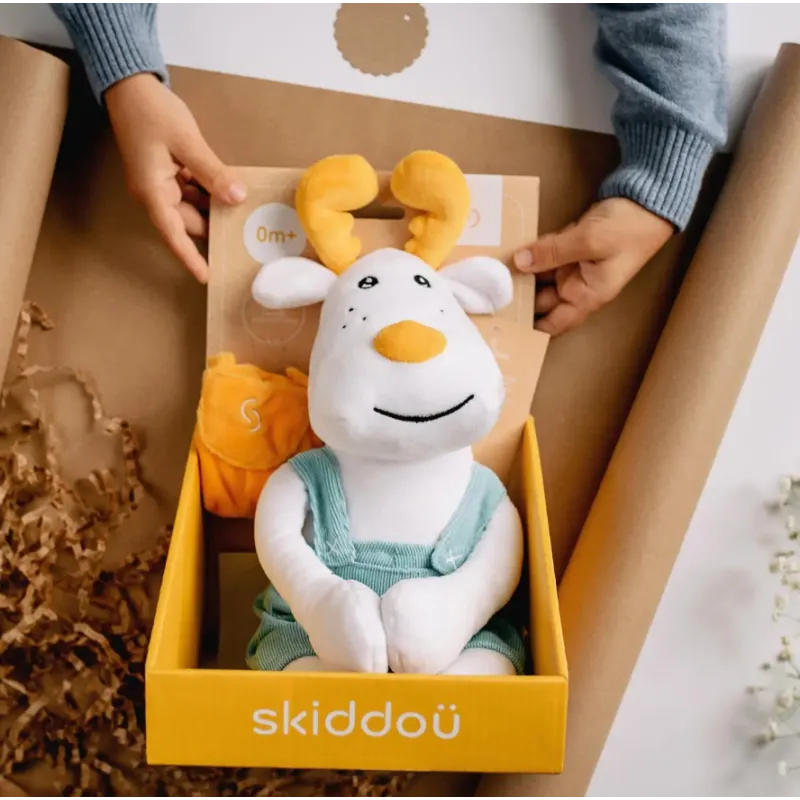 Jucărie de pluș Skiddou 0+luni (2100021) Albastră Jucărie de pluș Skiddou 0+luni (2100021) Albastră