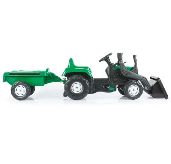 Excavator tractor cu pedale pentru copii cu remorcă și găleată Dolu (173 X 52 x 45 Cm) art. 8048 Excavator tractor cu pedale pentru copii cu remorcă și găleată Dolu (173 X 52 x 45 Cm) art. 8048