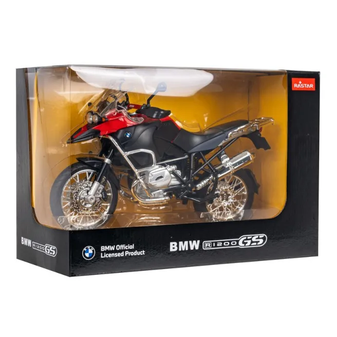Motocicletă RASTAR Die cast 1:9 BMW R1200GS, roșu, cod 1928D Motocicletă RASTAR Die cast 1:9 BMW R1200GS, roșu, cod 1928D