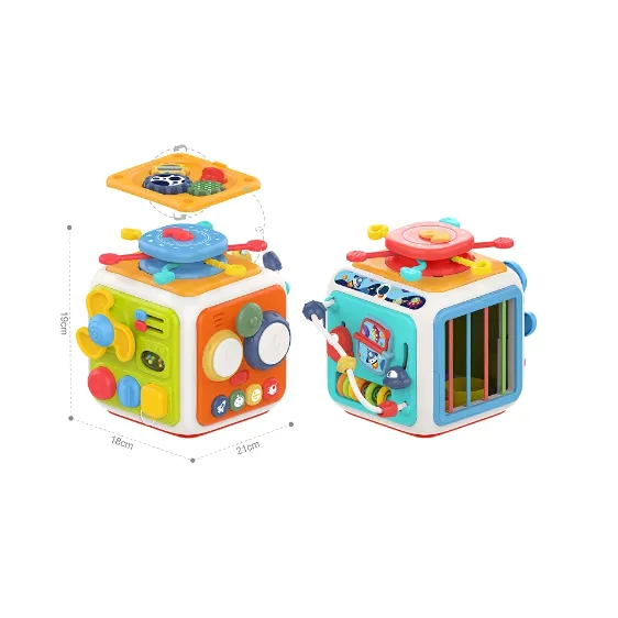 Cub senzorial educativ cu activități interactive, Huanger HE0556 (78058)
