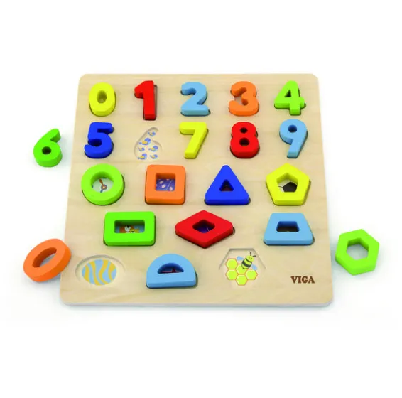 Bloc puzzle „Numere și forme geometrice” Bloc puzzle „Numere și forme geometrice”