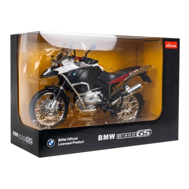 Motocicleta RASTAR Die cast 1:9 BMW R1200GS, alb, cod 1927D Motocicleta RASTAR Die cast 1:9 BMW R1200GS, alb, cod 1927D