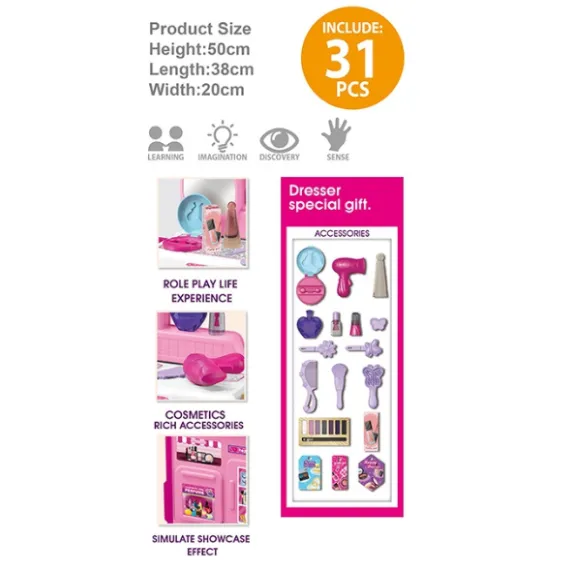 Set pentru machiaj și coafuri cu accesorii, 31 elem. Set pentru machiaj și coafuri cu accesorii, 31 elem.