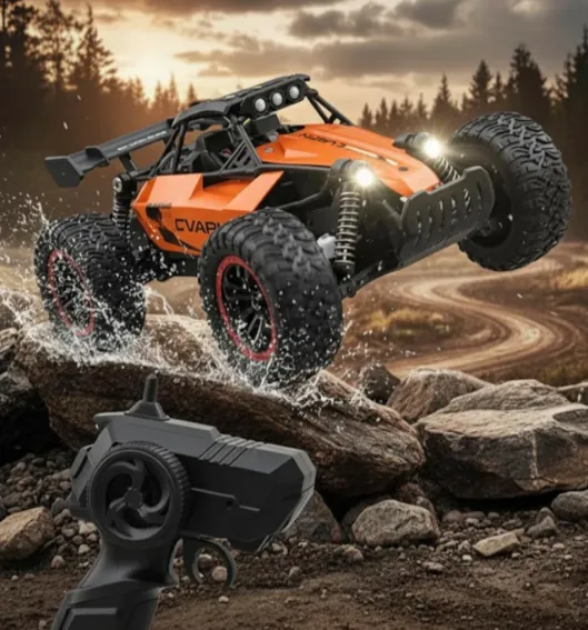 Mașină Rock Crawler 1:16 cu telecomanda, cu abur, portocalie, cod 2424D Mașină Rock Crawler 1:16 cu telecomanda, cu abur, portocalie, cod 2424D