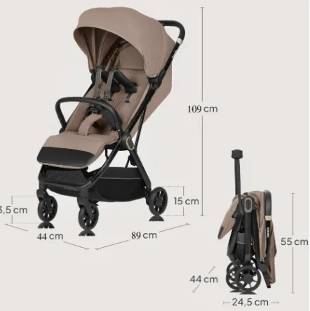 Carucior de plimbare Lionelo Bess Beige Sand Carucior de plimbare Lionelo Bess Beige Sand