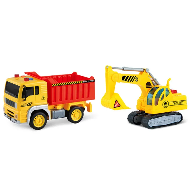 WY Basculantă cu inerție 1:20 + Excavator 1:18 WY570C, cod 36220 WY Basculantă cu inerție 1:20 + Excavator 1:18 WY570C, cod 36220