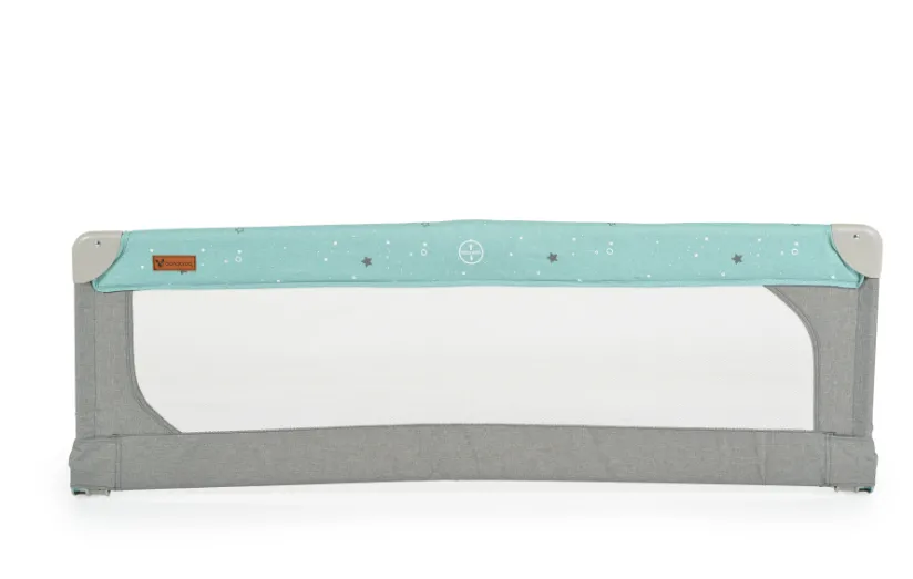 Bariera de protectie pentru pat Moni Linen Mint, 130 cm Bariera de protectie pentru pat Moni Linen Mint, 130 cm