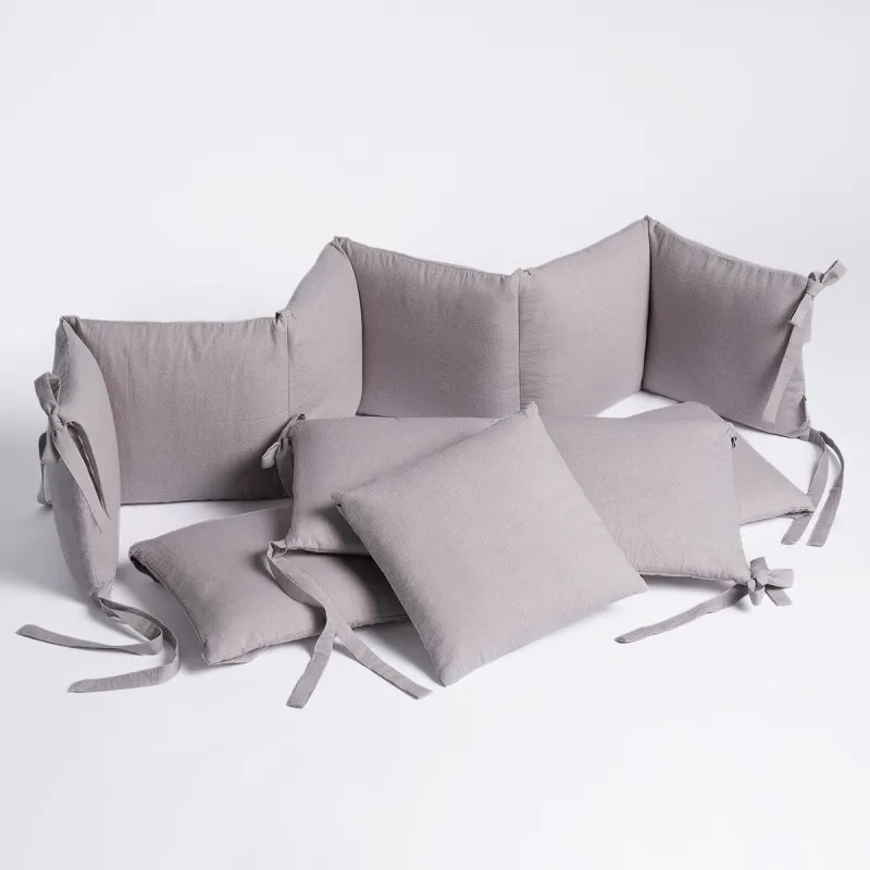 Protecție pentru patuț Perina Soft Cotton (CK1/4-05.6) Gri-violet