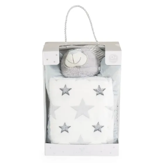 Păturică cu pernă Moni Sleepy Bear Grey, 90x75 cm Păturică cu pernă Moni Sleepy Bear Grey, 90x75 cm