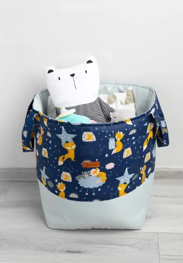 Coș pentru jucării Sensillo Fox & Star Blue Coș pentru jucării Sensillo Fox & Star Blue