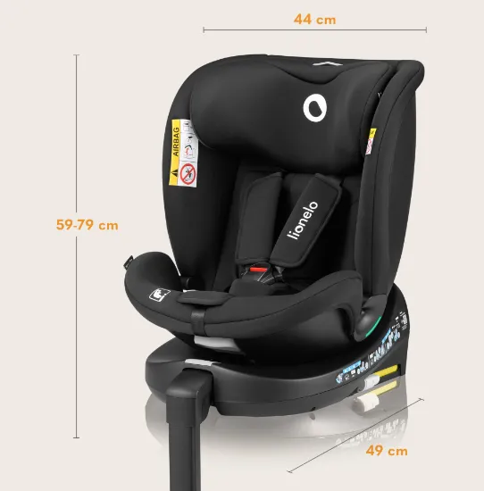 Scaun auto 40-150 cm (i-Size) Isofix Lionelo Navy Black Onyx, rotativ 360 Scaun auto 40-150 cm (i-Size) Isofix Lionelo Navy Black Onyx, rotativ 360