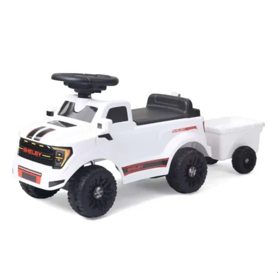 Tolocar pentru copii Ford F-150 cu remorcă și muzică, alb