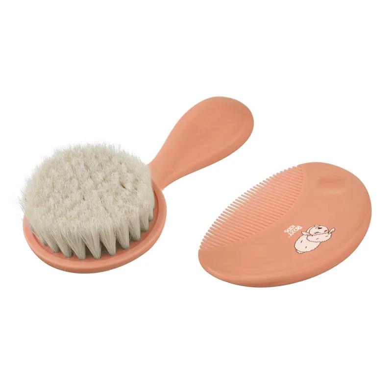 Pieptene-perie moale Roxy Kids din lână de oaie, Piersic (RBH-003-O) Pieptene-perie moale Roxy Kids din lână de oaie, Piersic (RBH-003-O)