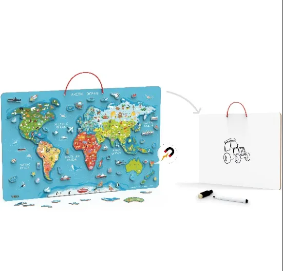 Puzzle și tablă magnetică „Harta lumii” Puzzle și tablă magnetică „Harta lumii”