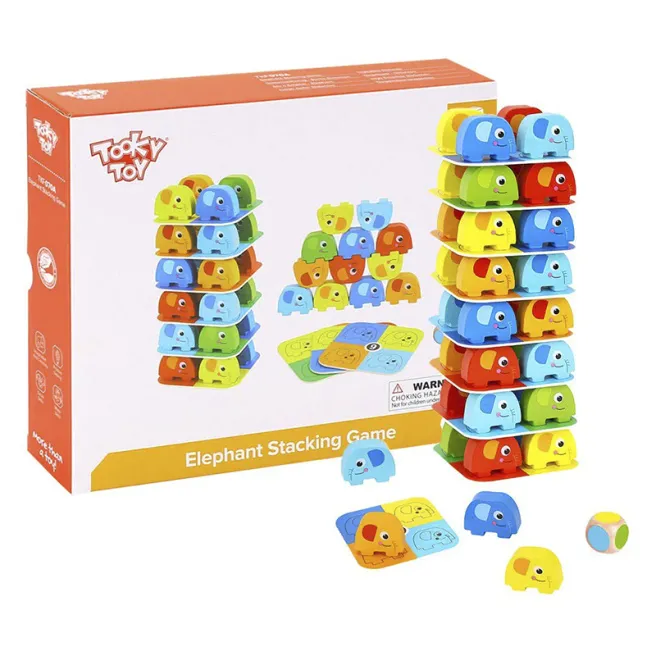 Joc de echilibrare a elefanților din lemn, cod 57221