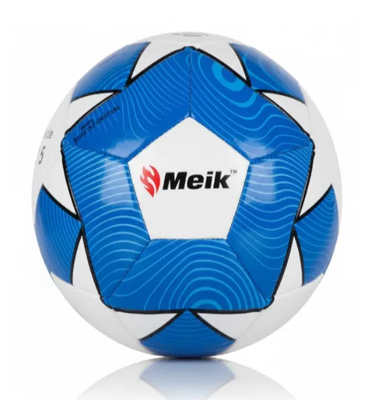 Minge de fotbal Size 5 PVC Foam Football, cu model romb albastru, cod 2143D.