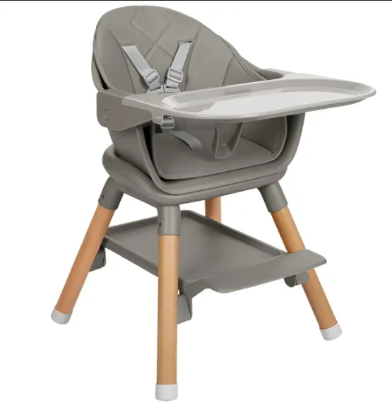 Scaun de masa 6 in 1 Kikkaboo Woody Grey Scaun de masa 6 in 1 Kikkaboo Woody Grey