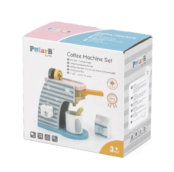Set de joaca din lemn “Aparat de cafea”, 6 piese Set de joaca din lemn “Aparat de cafea”, 6 piese