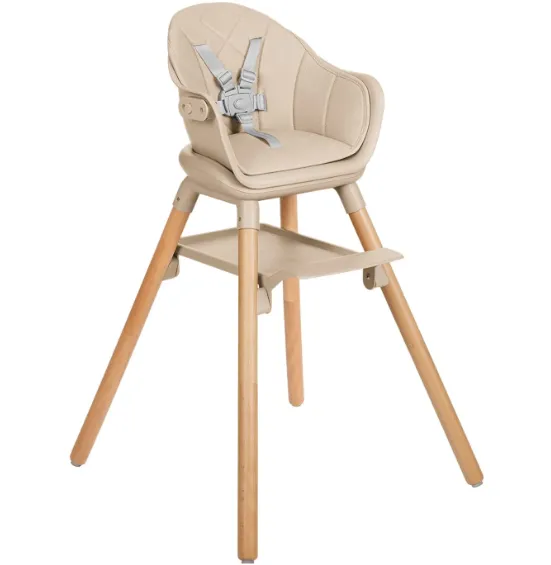 Scaun de masa 6 in 1 Kikkaboo Woody Beige Scaun de masa 6 in 1 Kikkaboo Woody Beige