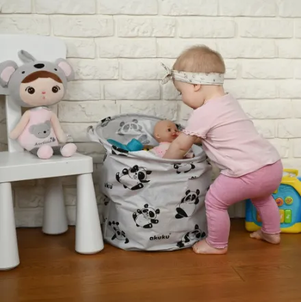Coș pentru jucării Akuku Panda White Coș pentru jucării Akuku Panda White