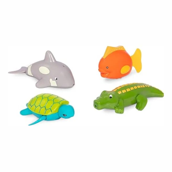 Jucării mecanice Battat: broască țestoasă, pește, crocodil, balenă, cod 2003D