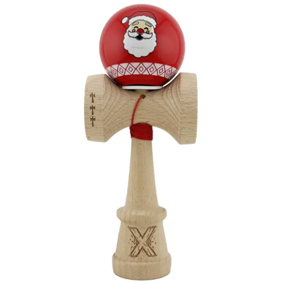 „Kendama Flippy X Original: Moș Crăciun”, Profesionala, Rulment Metalic, Ața 55 cm, Cupe Mari, 7.5 x 6 x 18 cm „Kendama Flippy X Original: Moș Crăciun”, Profesionala, Rulment Metalic, Ața 55 cm, Cupe Mari, 7.5 x 6 x 18 cm