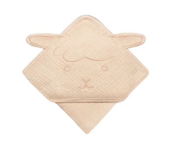 Prosop de baie Lionelo Muslin Hooded Towel Beige Sand, 80x80 cm Prosop de baie Lionelo Muslin Hooded Towel Beige Sand, 80x80 cm