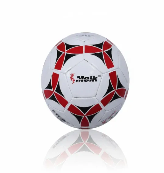 Minge de fotbal Size 5 PVC Machine-Stitched 1, model negru-roșu, cod 2209D