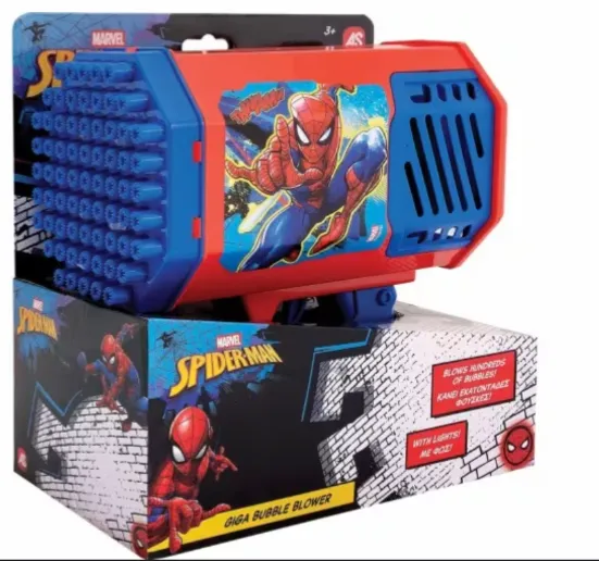 Jucărie Giga pistol de făcut baloane de sapun Spider-man, 2500-01389