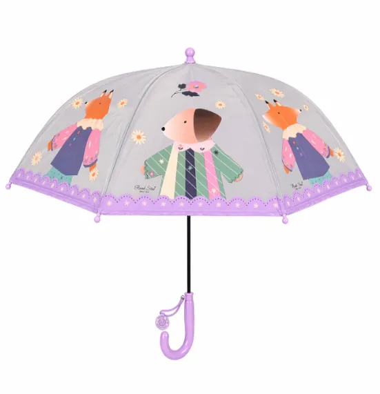Umbrelă pentru copii cu vulpițe și căței, cod 2518D