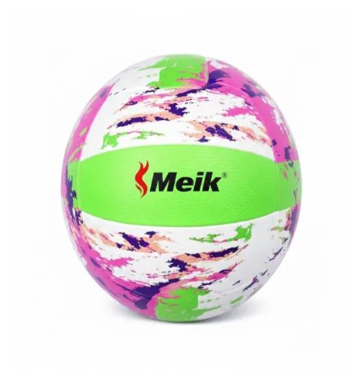 Minge de volei Size 5 Machine-Stitched, verde-roz, cod 2172D