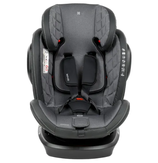 Scaun auto 0-36kg Isofix KikkaBoo Stark Dark Grey, rotativ 360 Scaun auto 0-36kg Isofix KikkaBoo Stark Dark Grey, rotativ 360