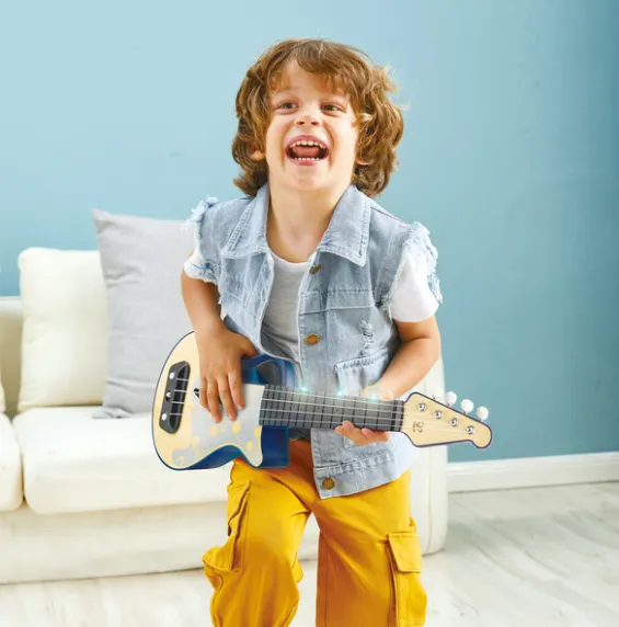 Chitara Ukulele cu lumini, Albastră Chitara Ukulele cu lumini, Albastră