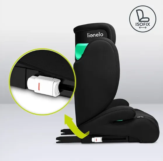 Scaun auto 100-150 cm (i-Size) Isofix Lionelo Hugo Black Grey Scaun auto 100-150 cm (i-Size) Isofix Lionelo Hugo Black Grey