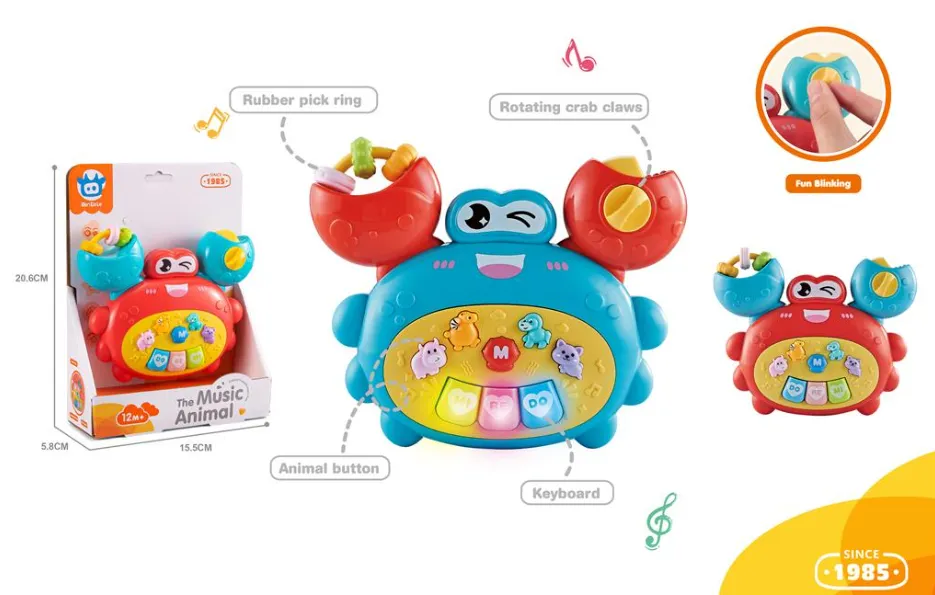 Pianina pentru copii Crab, 8815-B
