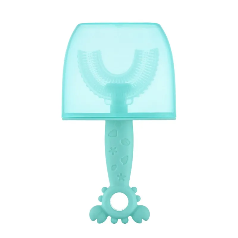 Periuta-masaj de dinti pentru copii Roxy Kids „Crab”, Albastru (RTM-005-B)